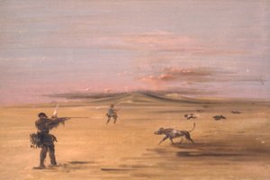Korhoen schieten op de prairies van Missouri door George Catlin