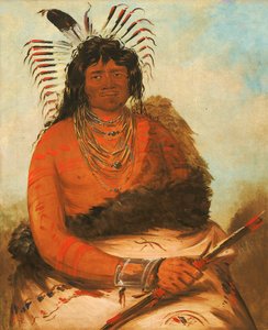 Háh-nee, de bever, een krijger door George Catlin