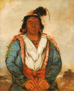 Hose-put-o-káw-gee, een Dappere, 1834 door George Catlin
