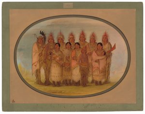 Iowa Indianen die Londen en Parijs bezochten door George Catlin