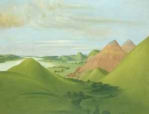 Iron Bluff, 1200 mijl boven St. Louis door George Catlin