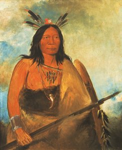 Kots-o-kó-ro-kó, Haar van de Stierennek, een opperhoofd door George Catlin