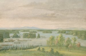 Lac du Cygne (Zwanenmeer), bij het Coteau des Prairies door George Catlin