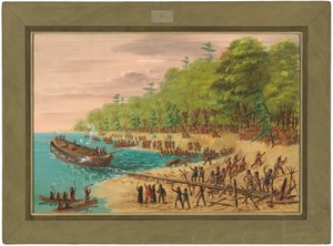 Te water laten van de Griffin. Juli 1679 door George Catlin