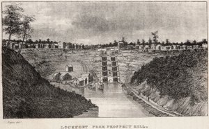Lockport vanaf Prospect Hill door George Catlin