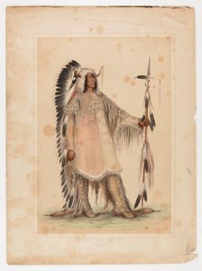 Mah-to-toh-pa, het Mandan opperhoofd door George Catlin
