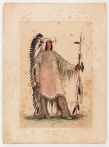 Mah-to-toh-pa, het Mandan opperhoofd door George Catlin