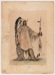 Mah-to-toh-pa, het Mandan opperhoofd door George Catlin
