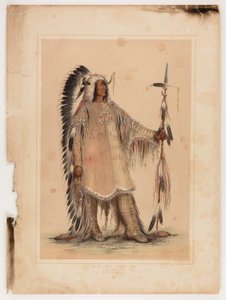 Mah-to-toh-pa, het Mandan opperhoofd door George Catlin