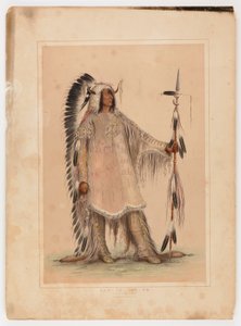 Mah-to-toh-pa, het Mandan opperhoofd door George Catlin