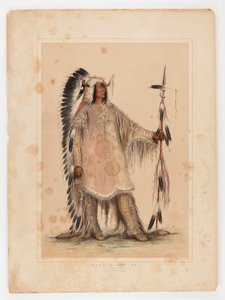 Mah-to-toh-pa, het Mandan opperhoofd door George Catlin