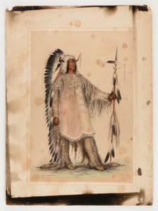 Mah-to-toh-pa, het Mandan opperhoofd door George Catlin