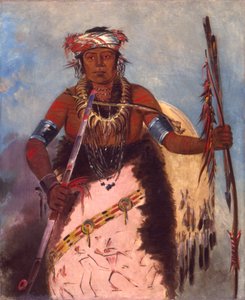 Notch-ee-níng-a, No Heart, (genaamd White Cloud), stamhoofd door George Catlin