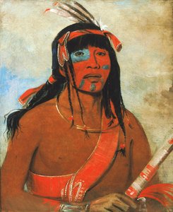 O-tá-wah, de Ottaway, een krijger, 1835 door George Catlin