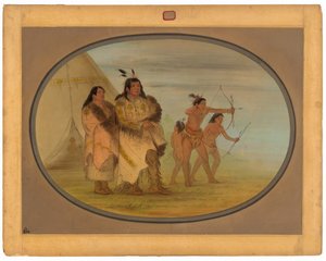 Ojibbeway Indianen door George Catlin