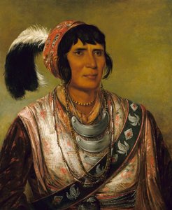 Os-ce-o-lá, de zwarte drank, een krijger met grote faam door George Catlin
