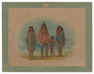 Patagon Hoofdman, Zijn Broer en Dochter door George Catlin