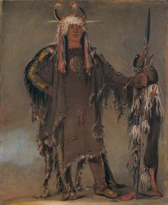 Peh-tó-pe-kiss, Adelaarsribben, een Pieganopperhoofd door George Catlin