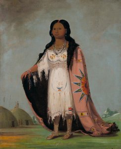 Pshán-shaw, Zoetgeurend Gras, Twaalfjarige Dochter van Bloedige Hand door George Catlin