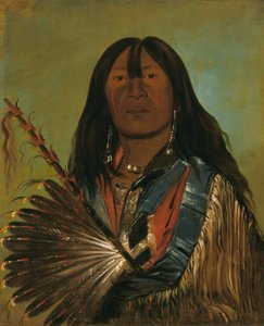 Shón-ka, de hond, opperhoofd van de Bad Arrow Points Band door George Catlin