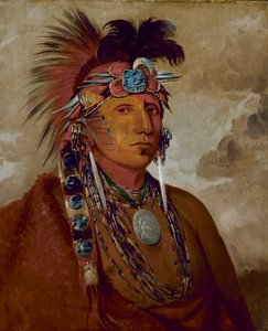 Shó-me-kós-see, De wolf, een opperhoofd door George Catlin