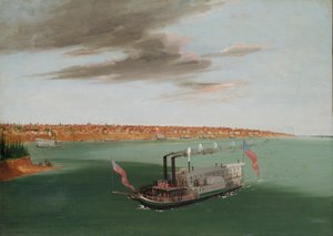 St. Louis vanaf de rivier beneden door George Catlin