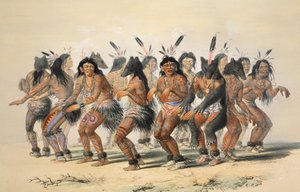 De Beren Dans (detail) door George Catlin