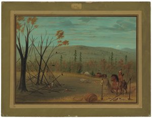 De Cheyenne broers terugkerend van hun herfstjacht door George Catlin