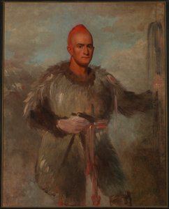 Theodore Burr Catlin, in indianenkostuum door George Catlin