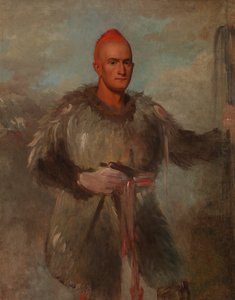 Theodore Burr Catlin in Indiaans Kostuum door George Catlin