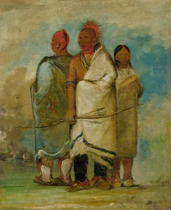 Drie Fox-indianen door George Catlin