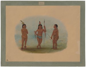 Drie jonge Tobos-mannen