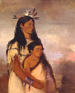 Túnk-aht-óh-ye, Donderaar, een jongen, en Wun-pán-to-mee, Witte Wezel, een meisje, 1834