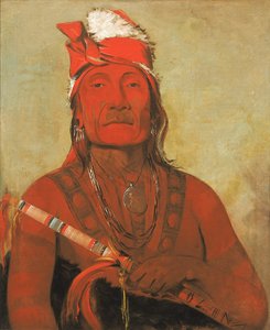 Toh-kí-e-to, steen met horens, een opperhoofd door George Catlin