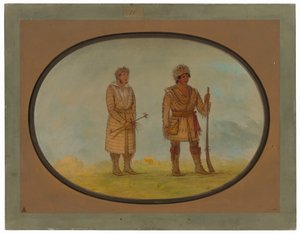 Twee Cherokee opperhoofden door George Catlin