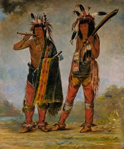Twee jonge mannen, 1835 of 1836 door George Catlin