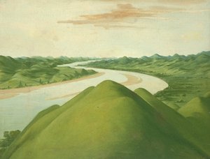 Uitzicht in de "Cross Timbers," Texas door George Catlin
