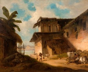 Bengaals dorpsscène, 1821