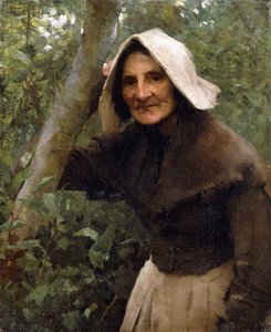 Een Arbeider Nog; Een Oude Vrouw, Noord-Lincolnshire door George Clausen
