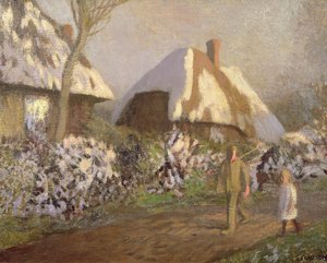 Huisjes op de Koude Middag door George Clausen