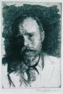 Zelfportret, c.1895 door George Clausen