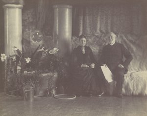 De heer en mevrouw Charles E. Tiffany in de studio van Louis C. Tiffany