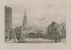 Kerk van St Leonard, Shoreditch door George Cooke