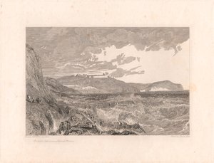 Pendennis Castle en ingang van Falmouth Harbour door George Cooke