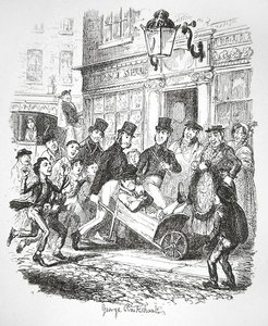 Een zakkenroller in hechtenis, ca. 1835 door George Cruikshank