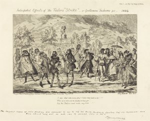 Verwachte effecten van de staking van de kleermakers door George Cruikshank