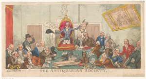 Bijeenkomst van The Society of Antiquaries door George Cruikshank