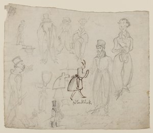 Karakterstudies door George Cruikshank
