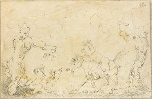 Komische scène II door George Cruikshank