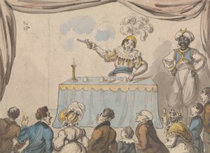 Goochelaar met Pistool en Kaarten door George Cruikshank